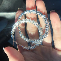 Retro Alloy Metal Round Hoop Earrings Jewelry - Divine Diva Beauty