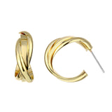 Retro Alloy Metal Round Hoop Earrings Jewelry - Divine Diva Beauty