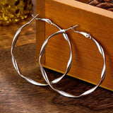 Retro Alloy Metal Round Hoop Earrings Jewelry - Divine Diva Beauty