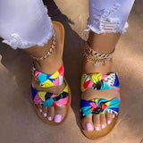 Rainbow Knot Slippers shoes - Divine Diva Beauty