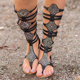 Roman Style  Ankle Strap Sandals shoes - Divine Diva Beauty