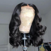Body Wave 13x6 Short Bob Wig 13x4 Lace Front Human Hair Brazilian Remy 4x4 Closure Loose Pre Plucked 180 Density - Divine Diva Beauty
