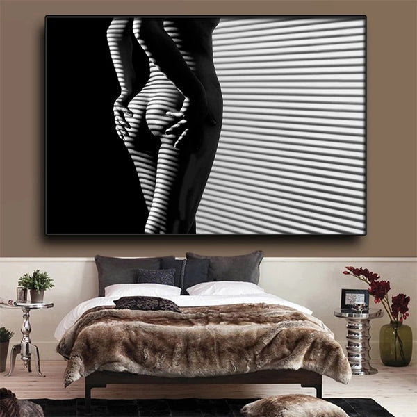 Abstract Nude Women Canvas Painting Black White Modern Posters and Prints Cuadros Wall Art Pictures for Living Room Home Decor - Divine Diva Beauty