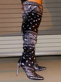 Pointy Thin Heels Over The Knee Long Boots Autumn Booties - Divine Diva Beauty