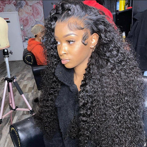 Water Wave Lace Front Wig Full Lace Front Human Hair 30 34 Inch HD Wet And  Wavy Loose Deep Wave Frontal Wig - Divine Diva Beauty