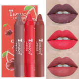 3pcs Matte Velvet Lipstick Set Delicate Smooth Waterproof  Non-stick Cup No Fading Air Lipstick Lasting Lip Makeup - Divine Diva Beauty