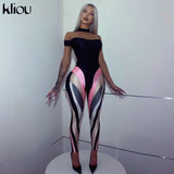 Color Blocking Women Leggings High W Stretchy Skinny Striped - Divine Diva Beauty