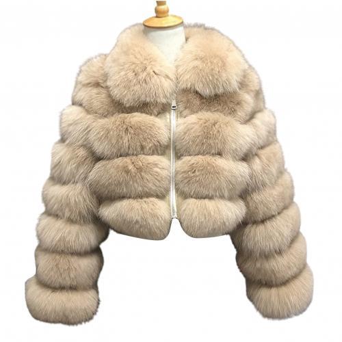 outerwear Jacket Winter Thick Plush Mink Turn Down Collar Long Sleeve Zipper Faux Fur Slim Short Jacket Coat - Divine Diva Beauty