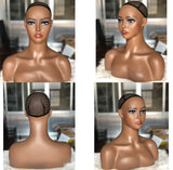 Female Mannequin Head 18inch With Shoulder Can Wear Earring For Wigs Display - Divine Diva Beauty