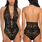 Plus Size avail Exotic Teddy Body Deep V-Neck Backless Bodysuit - Divine Diva Beauty