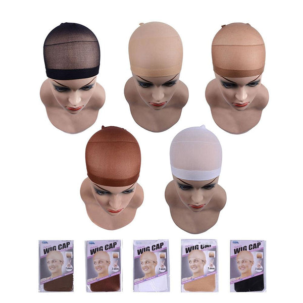 2 Pack Wig Cap Hair net for Weave  Hairnets Wig Nets Stretch Mesh Wig Cap for Making Wigs Free Size - Divine Diva Beauty
