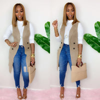 Sleeveless Trench Coat outerwear - Divine Diva Beauty