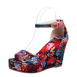 Floral Platform Sandals Summer Wedge shoes 11+ - Divine Diva Beauty