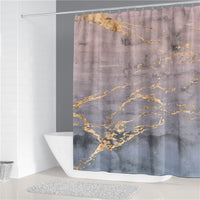 Geometric Marble Print Shower Curtain Bath Mat Set Soft Carpet Anti-slip Rug Toilet Lid Cover Bathroom Curtain Modern Home Decor - Divine Diva Beauty