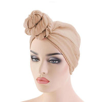 1pc Solid Color  Pre Tied Stretch Turban Head Wraps Headband Long Hair Scarf - Divine Diva Beauty