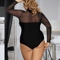 plus size avail One-Piece Long Sleeve Bodysuit Lingerie - Divine Diva Beauty