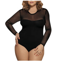 plus size avail One-Piece Long Sleeve Bodysuit Lingerie - Divine Diva Beauty