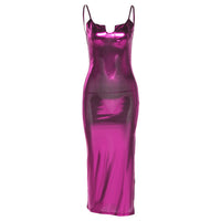 Reflective Spaghetti Straps Maxi Dress - Divine Diva Beauty