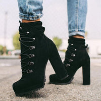 Ankle Boots Retro Shoes - Divine Diva Beauty