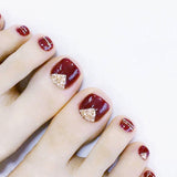 Short False Toenails Full Cover Press On Toenails - Divine Diva Beauty