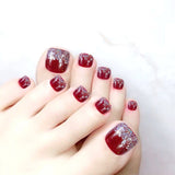 Short False Toenails Full Cover Press On Toenails - Divine Diva Beauty