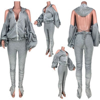 Two Piece Set Long Sleeve Tracksuit plus size avail - Divine Diva Beauty