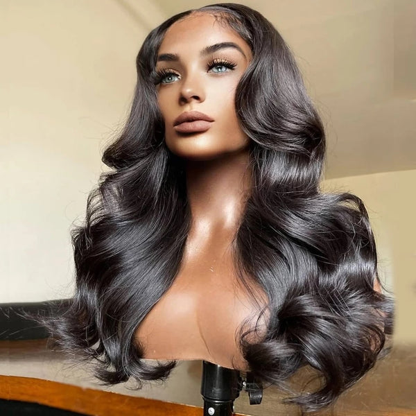 30 Inch Body Wave Lace Front Wig Human Hair Brazilian Remy With Baby Hair 13x4 Hd Transparent Lace Frontal Wig - Divine Diva Beauty
