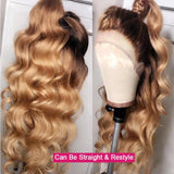 1b 27 Ombre Lace Front Wig Straight Human Hair Wigs Honey Blonde Lace Front Wigs remy - Divine Diva Beauty