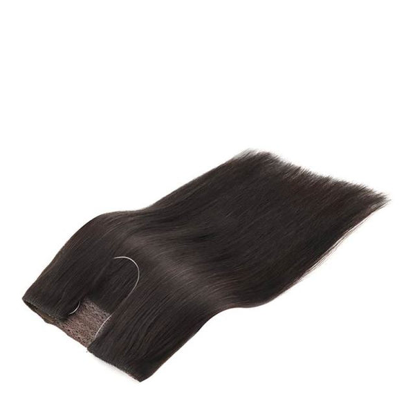 Straight Halo Hair Extensions One Piece With 4 Clips Hairpiece Fish Line Invisible Wire BUNDLE - Divine Diva Beauty
