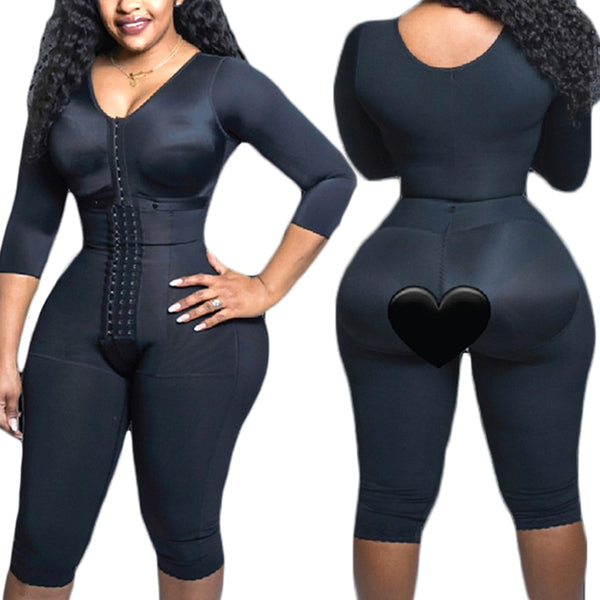 Full Body Support Arm Compression Shrink Your Waist With Built In Bra Corset Minceur Slimming Sheath Woman Flat Belly Body Shapewear - Divine Diva Beauty