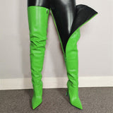 Over-the-knee Boots Pu Leather - Divine Diva Beauty