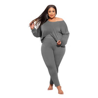 Simple Pure Color Long Sleeve Pants Sets - Divine Diva Beauty