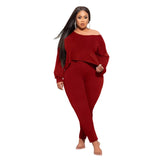 Simple Pure Color Long Sleeve Pants Sets - Divine Diva Beauty