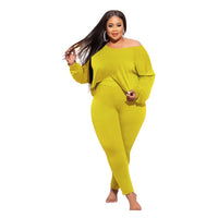 Simple Pure Color Long Sleeve Pants Sets - Divine Diva Beauty