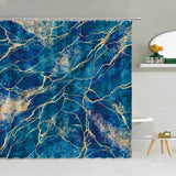Marble Modern Minimalist Ripple Shower Curtain Set Waterproof Polyester Fabric Bath Curtains Bathtub Decor With Hook 3D Printing - Divine Diva Beauty