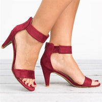 Open Toe Shoe Ankle Strap Thin Heel pump - Divine Diva Beauty