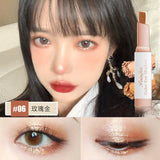 Double Color Gradient Velvet Lazy Eye Shadow Stick Easy to Wear Waterproof Shimmer Cosmetics - Divine Diva Beauty