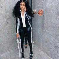 Jumpsuit Women Front Zipper Skinny Bodycon Jumpsuit BODYSUIT plus size avail - Divine Diva Beauty