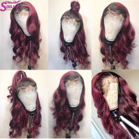 Ombre Human Hair Wig highlight Ombre Lace Closure Wigs Body Wave - Divine Diva Beauty