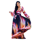 Boho Elegant Beach Long Dress Large Floral plus size avail - Divine Diva Beauty