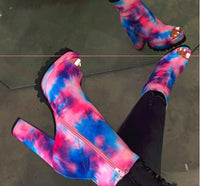 Platform Thick High Heel boot - Divine Diva Beauty