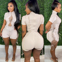 Cutout Strappy Bandage Rompers bodysuits - Divine Diva Beauty