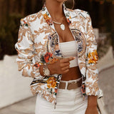 Casual Thin Print jacket outerwear - Divine Diva Beauty