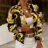 Casual Thin Print jacket outerwear - Divine Diva Beauty