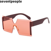 Oversized Square Rimless Sunglasses - Divine Diva Beauty