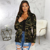 Camouflage denim Jacket With Pockets - Divine Diva Beauty