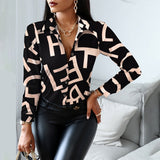 Long Sleeve Blouse print shirt - Divine Diva Beauty