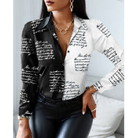 Long Sleeve Blouse print shirt - Divine Diva Beauty