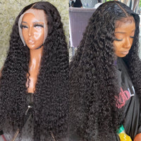 360 13x6 Frontal Human Hair Wigs Deep Wave Brazilian 5x5 Lace Closure Wig Loose Water Wave Curly Human Hair - Divine Diva Beauty