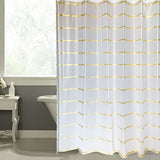 EVA Gold Stripe Waterproof Shower Curtain High Quality Simple Modern Bathing Cover Stocked Eco-Friendly for Home Bathroom Cover - Divine Diva Beauty
